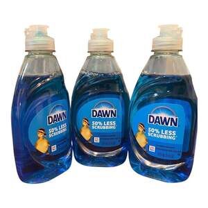 Dawn 50% Less Scrubbing Dishwashing Liquid, 7.5 fl oz (Pack of 3)